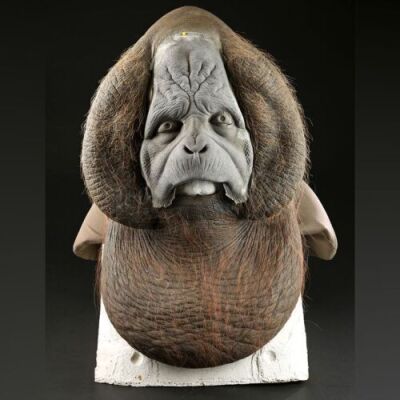 PLANET OF THE APES (2001) - Senator Nado (Glenn Shadix) Cowl and Facial Appliance and Bust