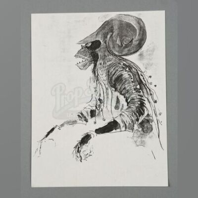 PLANET OF THE APES (2001) - Printed Tim Burton Ape Sketch