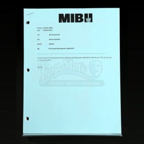 MEN IN BLACK II (2002) - Elevator Sequence Production Storyboard Packet