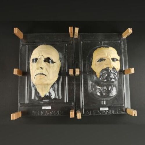 THE HAUNTED MANSION (2003) - Ghost King (Jeremy Howard) and Knight (John Alexander) Facial Appliance Lot