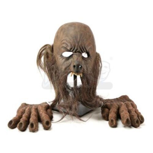 THE WOLFMAN (2010) - Lawrence Talbot Unfinished Stunt Werewolf Mask and Gloves
