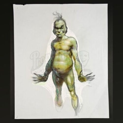 HOW THE GRINCH STOLE CHRISTMAS (2000) - Carlos Huante Hand-Painted Grinch Concept