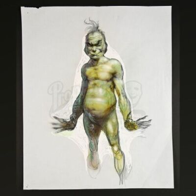 HOW THE GRINCH STOLE CHRISTMAS (2000) - Carlos Huante Hand-Painted Grinch Concept