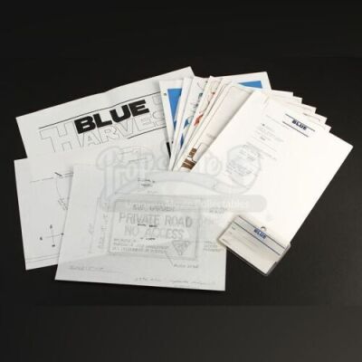 STAR WARS: RETURN OF THE JEDI (1983) - Blue Harvest Unused Set Badge and Security Paperwork