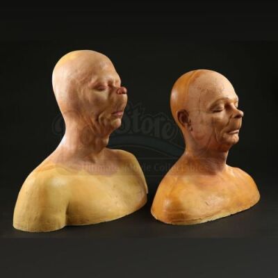HOW THE GRINCH STOLE CHRISTMAS (2000) - Pair of Who Paint Test Busts