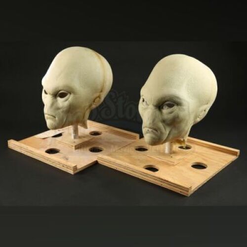 MEN IN BLACK II (2002) - Pair of Unfinished First Contact Alien Masks