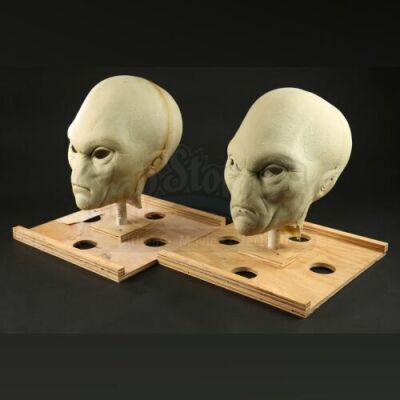 MEN IN BLACK II (2002) - Pair of Unfinished First Contact Alien Masks