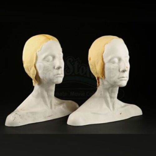 MEN IN BLACK II (2002) - Pair of Bird Lady (Mary Stein) Busts and Scalp Appliances