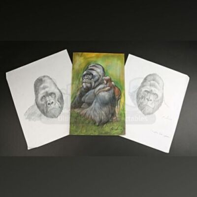 MIGHTY JOE YOUNG (1998) - Lot of Carlos Haunte Hand-Drawn Joe Concept Art