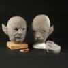 THE WOLFMAN (2010) - Unpainted Sir John Talbot (Anthony Hopkins) and Lawrence Talbot (Benicio Del Toro) Masks With Teeth