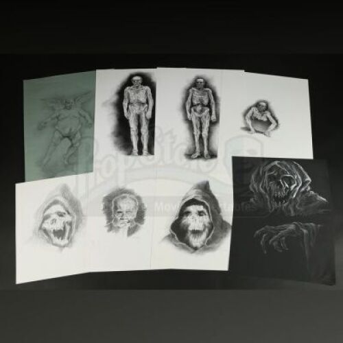 THE FREIGHTENERS (1996) - Hand-Drawn Concept Art by Glen Eisner and Rick Baker