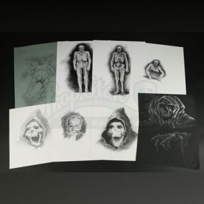THE FREIGHTENERS (1996) - Hand-Drawn Concept Art by Glen Eisner and Rick Baker