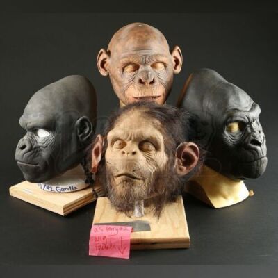 PLANET OF THE APES (2001) - Painted Ape Masks and Thade (Tim Roth) Hair Test