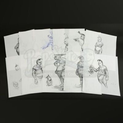 HOW THE GRINCH STOLE CHRISTMAS (2000) - Carlos Huante Signed Grinch Concept Art