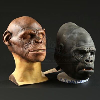 PLANET OF THE APES (2001) - Painted Chimp and Gorilla Masks
