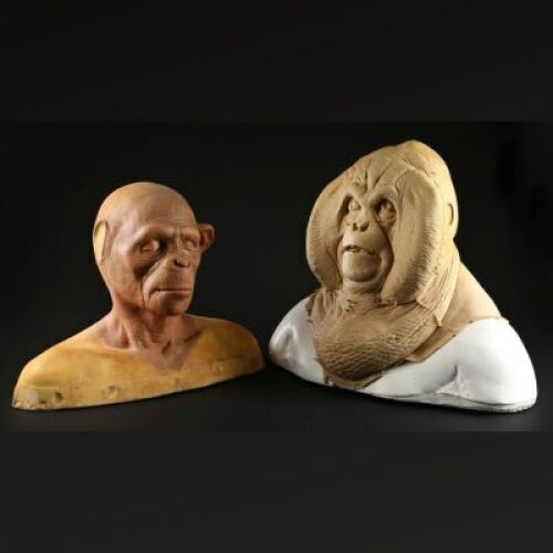 PLANET OF THE APES (2001) - Chimp Paint Test and Orangutan Bust