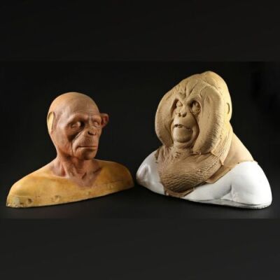 PLANET OF THE APES (2001) - Chimp Paint Test and Orangutan Bust