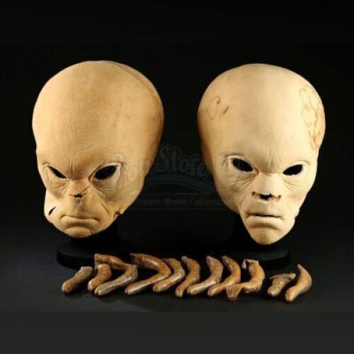 MEN IN BLACK (1997) - Two First Contact Alien Head Skins with Fingers
