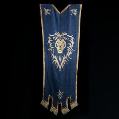 Lot # 38: Large Lion Head Alliance Banner