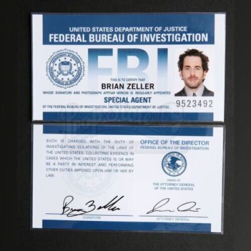 SEASONS 1-3<br>Brian Zeller (Aaron Abrams) FBI ID Prints