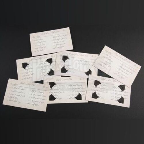 SEASONS 1 AND 2<br>Hannibal Lecter's (Mads Mikkelsen) Recipe Cards