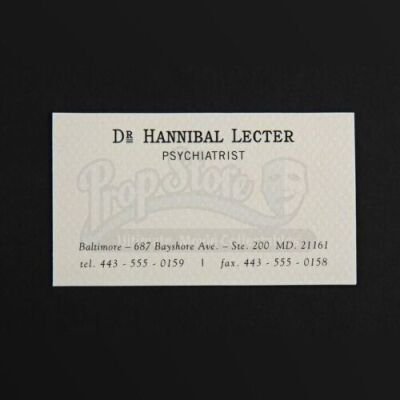 SEASONS 1-3<br>Hannibal Lecter's (Mads Mikkelsen) Business Card