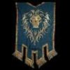 Lot # 121: Medium Lion Head Alliance Banner