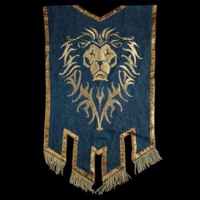 Lot # 153: Medium Lion Head Alliance Banner