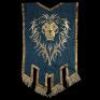 Lot # 153: Medium Lion Head Alliance Banner