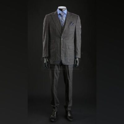 SEASON 1 EPISODE 8: "FROMAGE"<br>Hannibal Lecter's (Mads Mikelsen) Charcoal Grey Plaid Three-Piece Suit