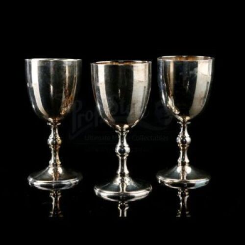 Lot # 263: Three Small Silver Goblets