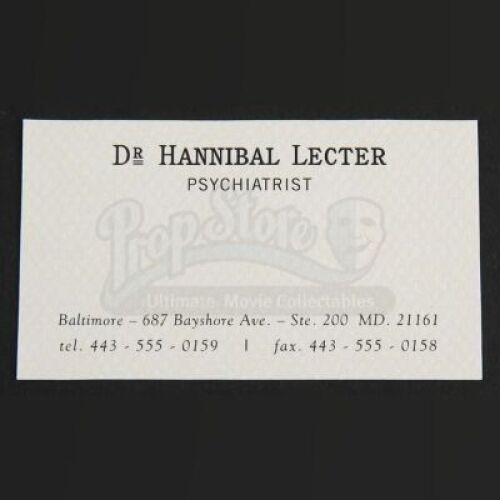SEASONS 1-3<br>Hannibal Lecter's (Mads Mikkelsen) Business Card