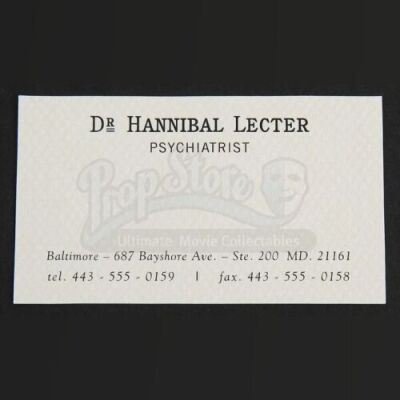 SEASONS 1-3<br>Hannibal Lecter's (Mads Mikkelsen) Business Card