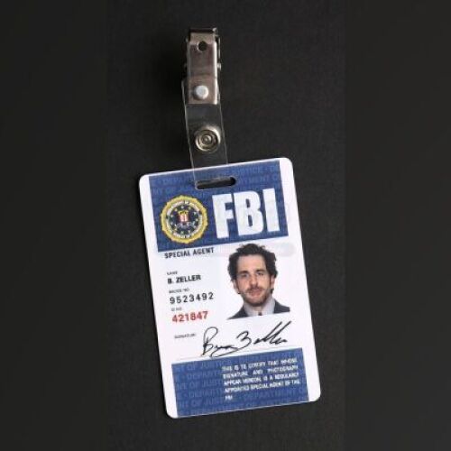 SEASONS 1-3<br>Brian Zeller (Aaron Abrams) FBI ID Badge