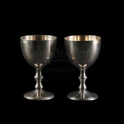 Lot # 308: Two Large Silver Goblets