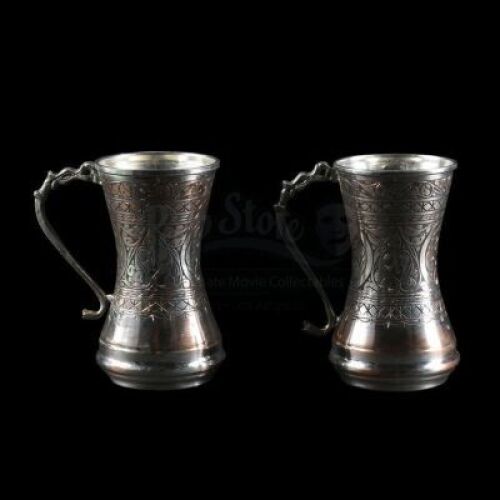 Lot # 311: Two Silver Plated Mugs