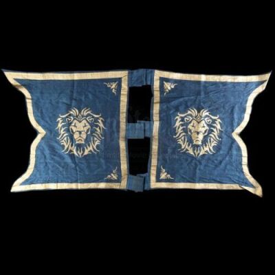 Lot # 348: Two Small Alliance Lion Banners
