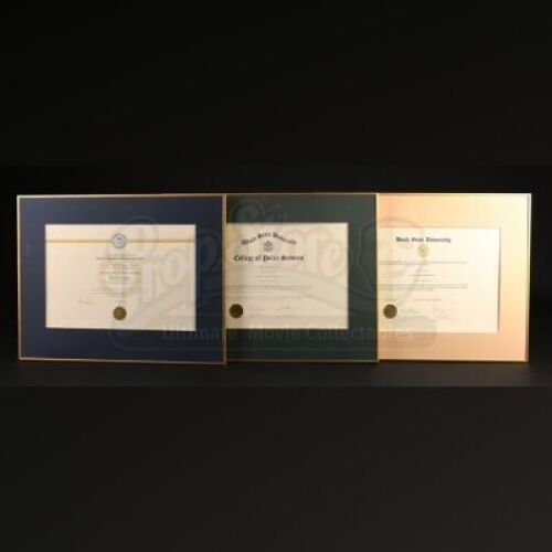SEASONS 1-3<br>Jack Crawford's (Laurence Fishburne) Framed Certificates