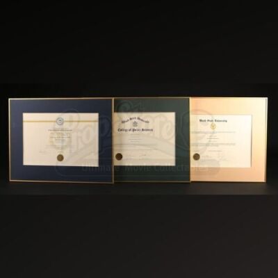 SEASONS 1-3<br>Jack Crawford's (Laurence Fishburne) Framed Certificates