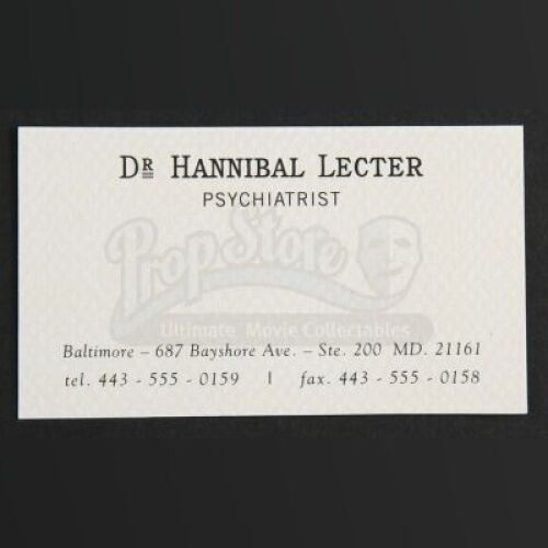 SEASONS 1-3<br>Hannibal Lecter's (Mads Mikkelsen) Business Card