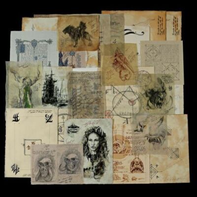 Lot # 389: Khadgar's (Ben Schnetzer) Clothesline Drawing Prints
