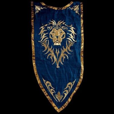 Lot # 464: Large Lion Head Alliance Banner