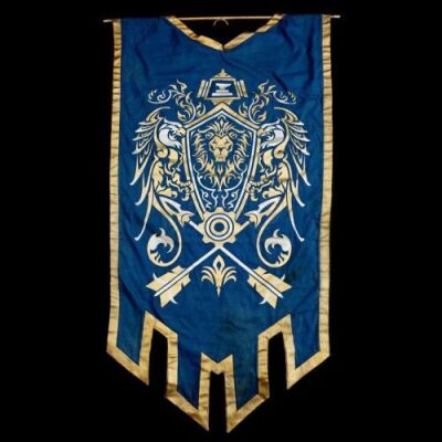 Lot # 465: Alliance Lion Banner with Metal Rod