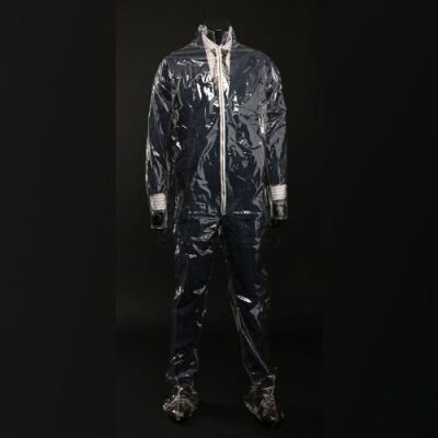 SEASON 2 EPISODE 1: "KAISEKI"<br>Hannibal Lecter's (Mads Mikkelsen) Blue Three-Piece Suit with Vinyl Kill Suit
