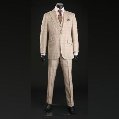 SEASON 2 EPISODE 1: "KAISEKI"<br>Hannibal Lecter's (Mads Mikkelsen) Beige Plaid Three-Piece Suit