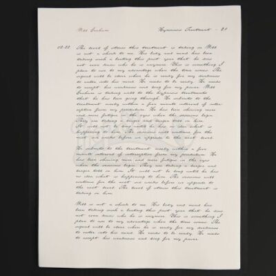 SEASONS 1 AND 2<br>Hannibal Lecter's (Mads Mikkelsen) Psychiatric Notes on Will Graham (Hugh Dancy)