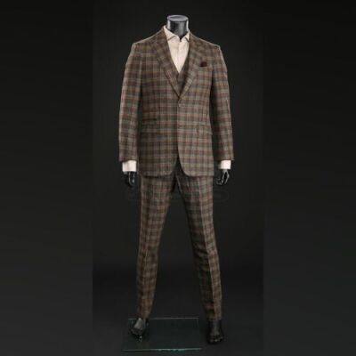 SEASON 2 EPISODE 2: "SAKIZUKE"<br>Hannibal Lecter's (Mads Mikkelsen) Olive and Brown Plaid Three-Piece Suit