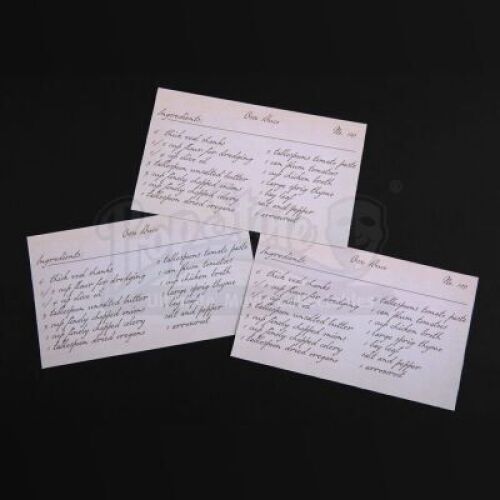 SEASON 2 EPISODE 2: "SAKIZUKE"<br>Hannibal Lecter's (Mads Mikkelsen) Osso Buco Recipe Cards