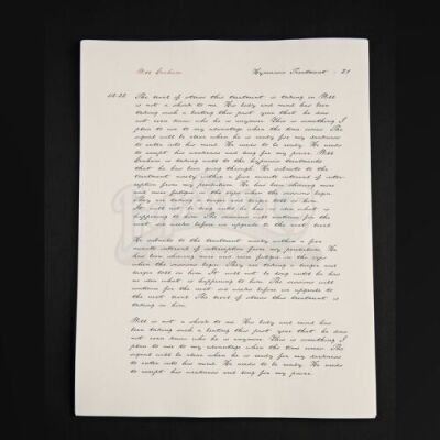 SEASONS 1 AND 2<br>Hannibal Lecter's (Mads Mikkelsen) Psychiatric Notes on Will Graham (Hugh Dancy)