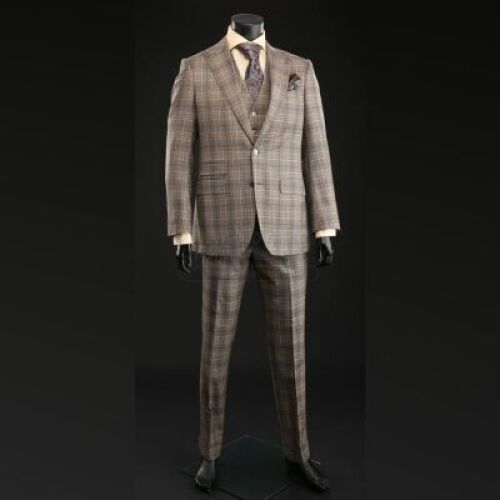 SEASON 2 EPISODE 6: "FUTAMONO"<br>Hannibal Lecter's (Mads Mikkelsen) Grey Plaid Three-Piece Suit